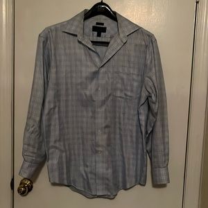Jos. A. Bank Reserve Blue plaid Button Front Shirt